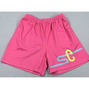 Stay Cool Shorts Men's Size L Pink Perforated Jersey Shorts Retro Wave